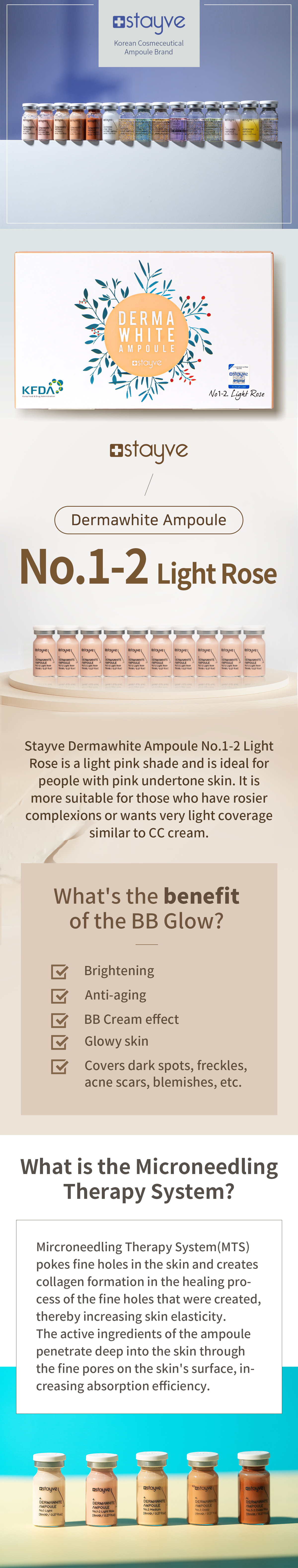 Stayve Dermawhite BB Glow Ampoule No.1-2 Light Rose 2